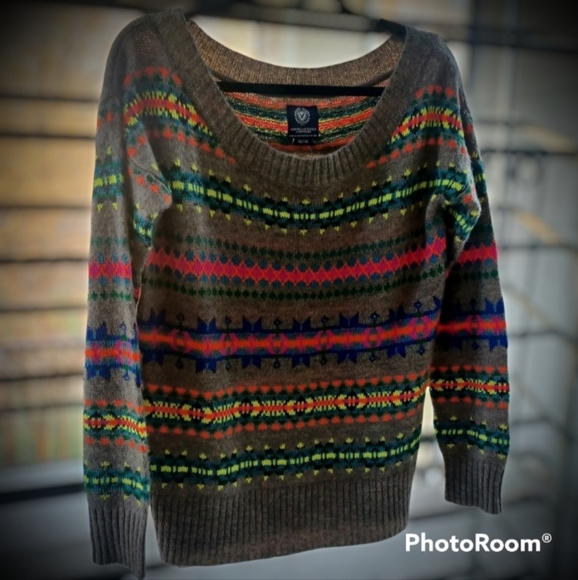 NWT American Eagle Fair Isle Wool Blend Sweater - Picture 8 of 9